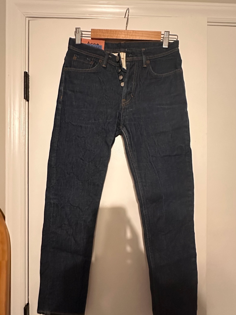 Acne Studios Dark Blue Women’s Straight-Leg Jeans